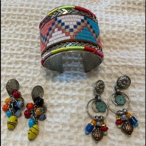 Boho Bracelet and Earrings Bundle